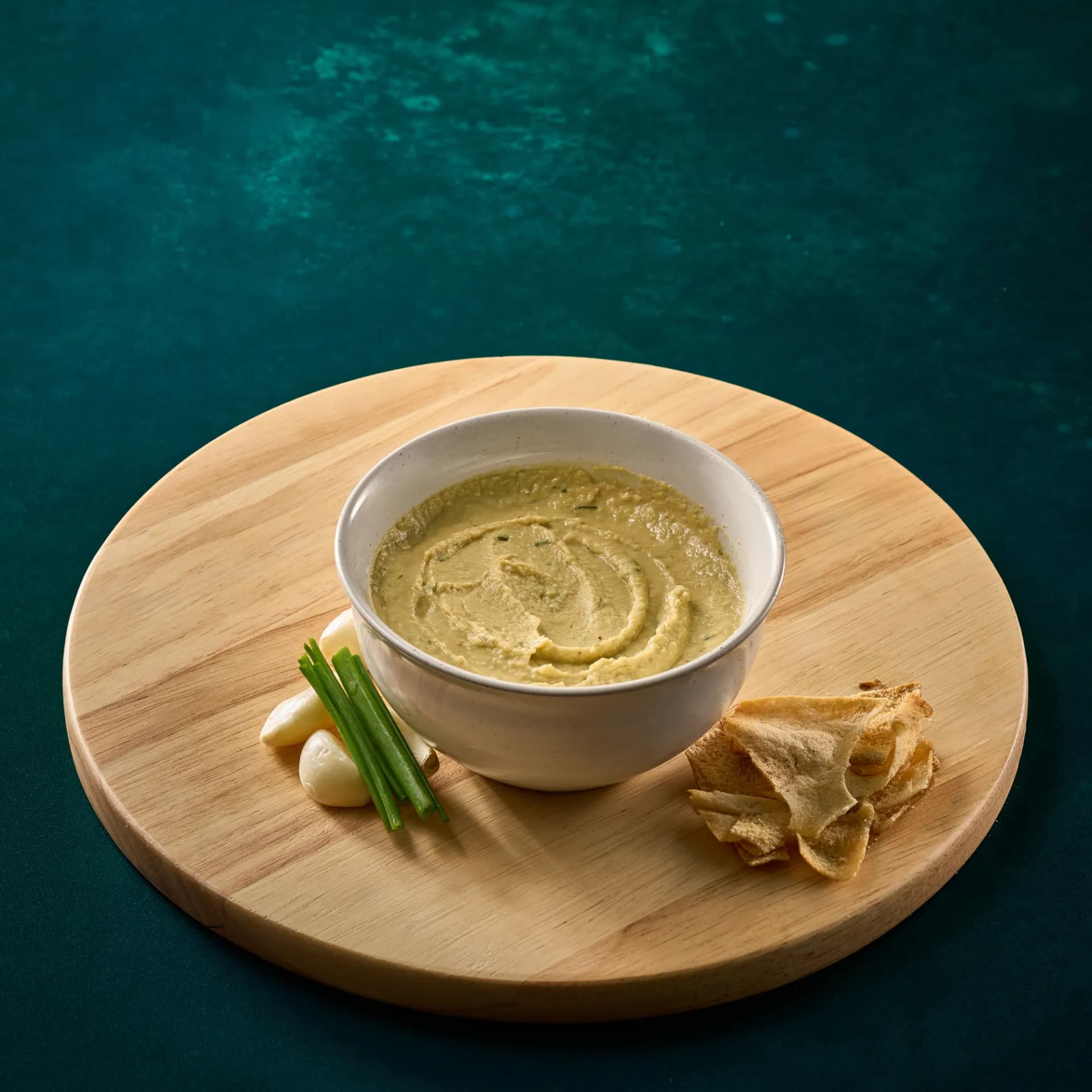 Roasted Garlic & Chives Hummus