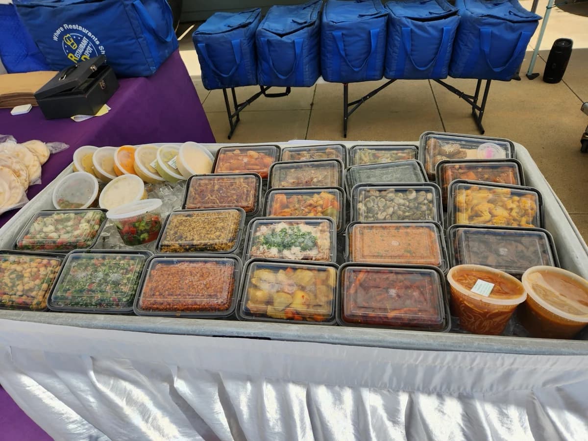 Prepared Vegan Stops meals at the farmers market